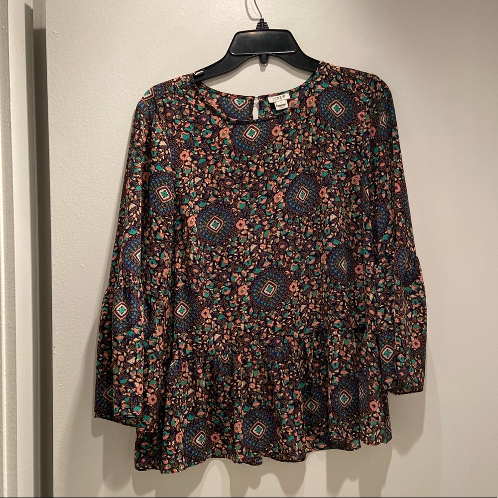 Bell sleeve jcrew blouse